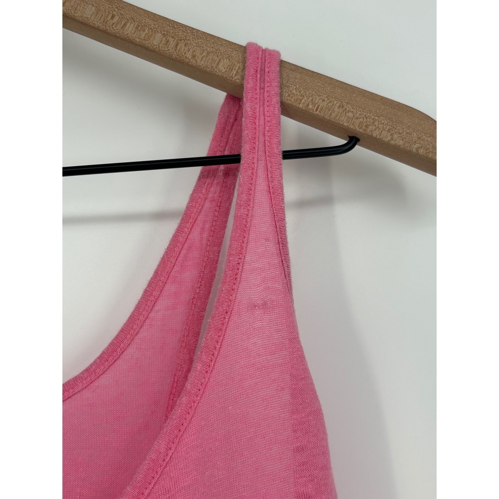 Athleta Pink Linen Racerback Tank Top- Women's XL Lightweight Coastal Breathable - Picture 6 of 7